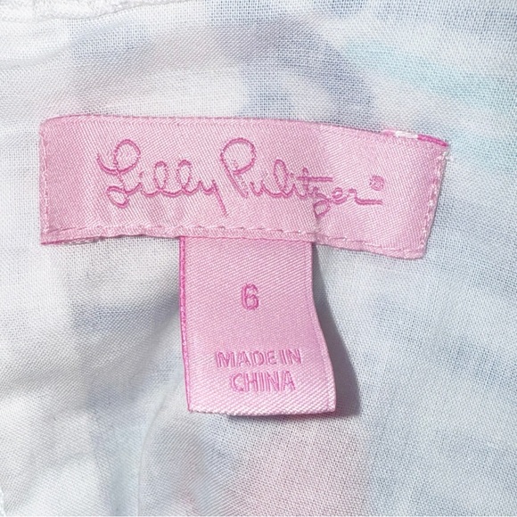 Lilly Pulitzer Pearl Shift Red Right Return – Size 6- Blue Pink Sailboat Print - Picture 4 of 14